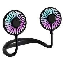 Neck Fan LED Neck Fan Upgraded Version 1200mAh Battery Capacity Long Battery Life Suitable For Students Office Outdoor Travel Holiday Essential Perfect Gift - 彩色 - 查看 15