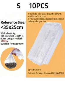 50pcs Disposable Plastic Lining Sheets, Suitable For Pet/Toilet Pads, Bird/Rabbit Cages, Cat Litter Bags, Dog Potty Training Pads, Cleaning Mats - White - View 8