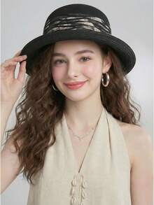 1顶春夏新款可折叠防晒帽，日式渔夫帽，优雅圆顶度假休闲帽 - 彩色 - 查看 9