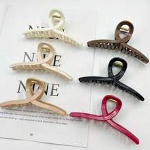 1pc/6pcs Silicone Soft Claw Hair Clips, Non-Slip Elegant Design With Occipital Hair Claw, Large Size Suitable For Women's Daily Wear, Party, Travel, Vacation, Fashion Hair Accessories Summer Beach Claw Clips - Multicolor #2 - View 3