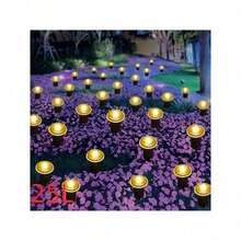 15 Piece Solar Outdoor Flat Pathway Lights Garden Decorative Lights - White Light - View 5