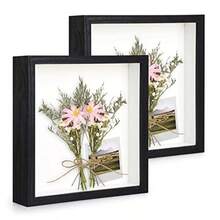 2pcs Black 9x9 Inch 3D Shadow Box Frame With Glass 1.2 Inch Deep Picture Frames Box Display For Photos Crafts Souvenirs Baby Itemsoll - 2pcsBlack - View 7