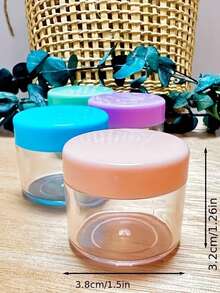 Hũ đựng kem dưỡng da du lịch bằng nhựa chống rò rỉ 20g, hộp đựng có nắp đậy, có thể tái sử dụng, thích hợp cho chăm sóc da, mỹ phẩm, sữa dưỡng thể - Hũ rỗng - màu đen - Xem 9