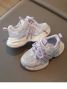 女童透气运动鞋，新款秋季时尚学生鞋，爆款 - 粉色 - 查看 2