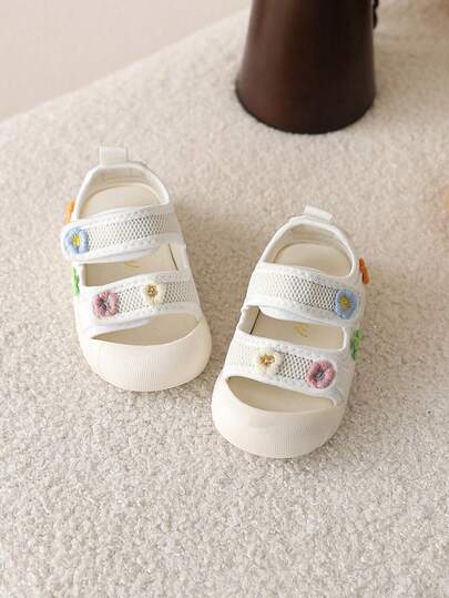 1 đôi dép xăng đan cho bé gái, kiểu công chúa, đa năng, kín mũi, thoáng khí, chống trơn trượt, thích hợp cho mùa hè, giày tập đi cho bé.