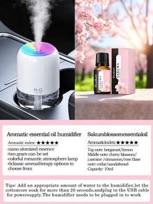 1件 180ml 臥室加濕器，2種工作模式，彩色夜燈，靜音噴霧，家用電動空氣清新機，小型香薰燈，精油擴香機，兼容精油。黑色、白色和粉色可選，適合房間裝飾、汽車、辦公室、客廳、桌面使用，是送給女性的理想禮物。這款USB供電空氣清新機（需插電使用）提供空氣加濕與滋潤，為您創造舒適環境。 - 彩色 - 查看 28
