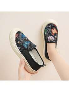 Zapatos planos de moda casual para mujer, con suela de poliuretano, cómodos y con un tacto agradable en los pies, con un estilo elegante y popular - Negro - Ver 2