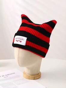 1pc Unisex Fashion Car Logo Knit Beanie Hat, Suitable For Autumn/Winter Daily Wear - A - View 6