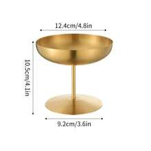 1pc Stainless Steel Ice Cream Cup, Dessert Cup, Champagne Cup With Pedestal, Pudding Cup, Martini Cup, Cocktail Cup, Wine Cup, Cake Cup, Sauce Cup, Appetizer Cup, Dessert Cup, Gold/Silver Stainless Steel 304 - Multicolor - View 9