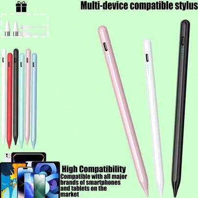 Universal Rechargeable Stylus Pen For Tablets And Smartphones - Compatible With IOS, Android, Apple Pencil, - Fashionable Light Pink, Stylus | Fashionable Stylus | Rechargeable Battery