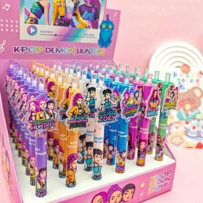 5pcs/10pcs K-Pop Girl Group Premium Gel Pens, Cute Cartoon Charm Pens, Fans Collection Stationery[Stochastic Style]
