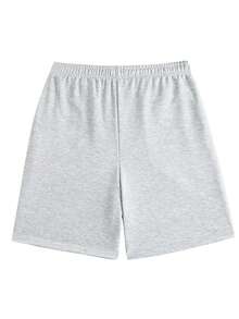 1 chiếc quần short dệt kim nam kiểu dáng thường ngày, phong cách thể thao thời trang, thích hợp mặc đi biển, đa năng và thoải mái cho mùa hè, có nhiều màu sắc cho cả nam và nữ. - Màu Xám nhạt - Xem 7