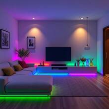 1 Roll 1m/3.28ft 3 Meters/9.84ft 5m/16.4ft 10m/32.8ft 15m/49.21ft 5V 3535 RGB Multi-Color Temperature LED Light Strip, Suitable For Bedroom, Kitchen, Living Room, Bathroom, Party, Wardrobe - Multicolor - View 8