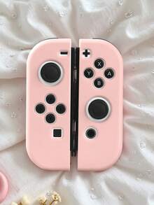 1pc Pink Soft TPU Protective Case For Nintendo Switch OLED & Standard Switch, No Need To Disassemble, Anti-Drop Anti-Dust, DIY Graffiti, Ideal Gift Compatible With Switch Gamers, Elegant & Fresh Switch Protective Cover - View 12