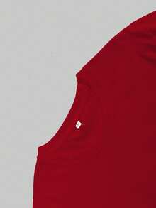 男士休闲印花短袖T恤，春夏款 - 紅色 - 查看 3