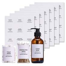 144pcs, Gifts For New Home, Minimalist Style, Kitchen Season Bottle Or Jar Lables, Waterproof Removable, Pantry Kitchen Ware Stickers - White - View 1