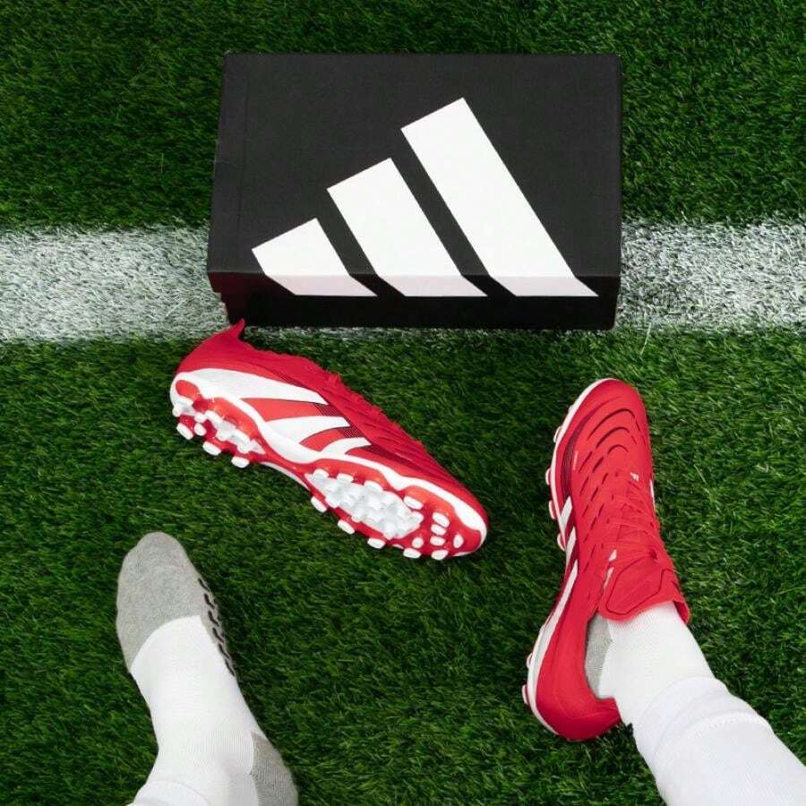 Adidas Football Shoes AG Studs PREDATOR LEAGUE 2G/3G AG ID3837, For Men And Women - Bright Red/white/black - View 1