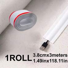 1pc 1/3 Meters PVC Floor Cable Cover, Soft Floor Cable Protector, Wire Concealer, Floor Cable Management Sleeve - Multicolor - View 18