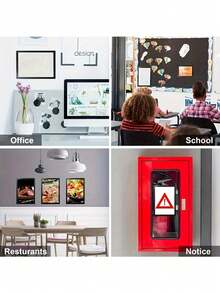 Magnetic Self-Adhesive Wall-Mounted Display Frame And Plastic Transparent Document Holder, Reusable Gold/Silver/Black Display Rack Hooks | Suitable For Wall Decor, Suitable For Birthdays, Graduations And Other Occasions - Multicolor - View 8