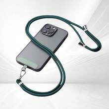 1条可调节斜挎手机挂绳，安全防丢手机带，带卡槽 - 彩色 - 查看 6