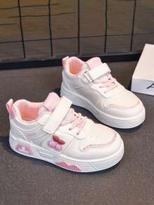 1双儿童运动鞋，2025四季款，男童休闲运动鞋，新款低帮女童白色休闲鞋，软底时尚滑板鞋 - 西瓜粉 - 查看 6