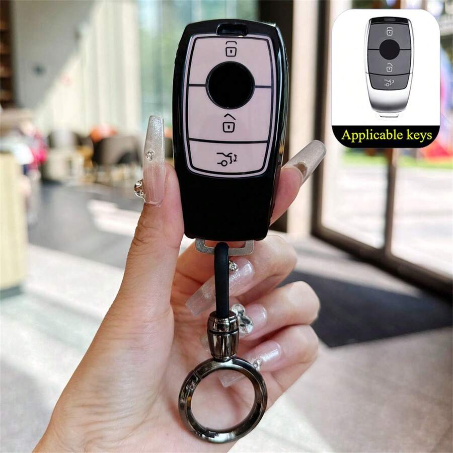 1 Pc TPU Car Key Protection Cover, Suitable For E C S GLC Class E200 E400 E63 W213 S550 S560 C260 A200 Models - Key Cover - View 1