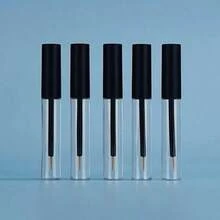 1/5/10pcs Rose Gold Refillable Makeup Containers, 5ml Transparent Eyeliner/Mascara Empty Bottles With Funnel - Black - View 8