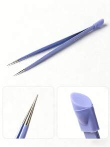 1 chiếc nhíp hai đầu màu tím dùng để trang trí móng tay, kẹp đa năng dùng để dán sticker và đính đá. - Màu tím - Xem 3