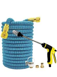 1根可伸缩花园软管，高压洗车枪，多功能喷水枪，花园浇水软管 - A - 查看 15