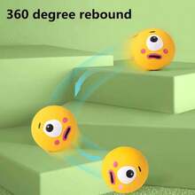 1/3pcs Pet Toy Ball, Latex Squeaky Chew Resistant Toys For Dogs & Cats, Interactive - Multicolor - View 7