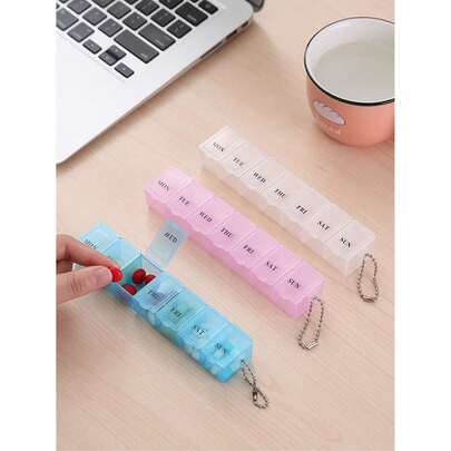 1 hộp đựng thuốc mini cầm tay, hộp đựng thuốc kiểu phong bì, hộp đựng thuốc hàng tuần màu hồng dễ thương, thích hợp đựng vitamin và viên nang, lý tưởng cho du lịch, hoạt động ngoài trời, văn phòng, unisex, vật dụng cần thiết khi đi du lịch, đồ dùng cần thiết cho kỳ nghỉ, quà tặng Ngày của Mẹ, đồ dùng đám cưới