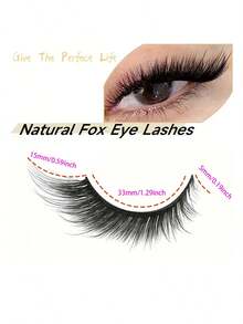 5 Pairs Mango Shaped False Eyelashes, Natural 8D Faux Rabbit Hair Eyelashes, Angel Wing Long Thick Strip Eyelashes, Suitable For Daily Makeup - View 3