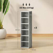 Set Of Two 102 CD Storage Units - Cement Grey - Cement Grey - View 4