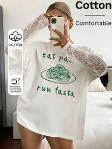 Neuheiten für Damen Frühjahr/Sommer 2026: Neue Oberteile zum Valentinstag und T-Shirts für Frühjahr/Sommer, bequeme, locker sitzende und lässige Oberteile mit Rundhalsausschnitt und kurzen Ärmeln sowie bedruckte Freizeittops, Neuheiten im Karnevalsstil mit schlichten Partymotiven, darunter englische Buchstaben, Tiermotive, Hasenmotive, Blumenmuster usw. Sie können elegant, lässig oder lebhaft wirken und eignen sich zum Shoppen, für Partys, Treffen mit Freunden, Fotoshootings und andere Anlässe. - Weiss - Übersicht 5