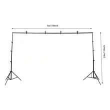 Black 2.8x3m Backdrop Stand, Photo Studio Adjustable Background Stand, Backdrop Stand For Parties, Events Decoration, Wedding, Photography - Black - View 3
