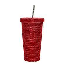 1pc 500ml 304 Stainless Steel Large Capacity Rhinestone Shiny Stainless Steel Insulated Water Bottle, Leak-Proof, Suitable For Birthday Parties, School Events, Holidays, Outdoor Sports, Home And Office Use, Gift For Friends - Multicolor - View 18