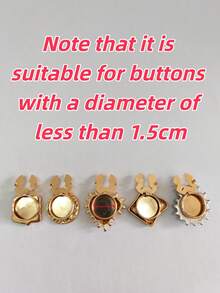 1pc Fashionable & Elegant European Style, Sexy Exaggerated Geometric Teardrop Matte Gold Comma French Cuff Links & Collar Clips, Suitable For Party, Business, Formal Dinner, And Daily Wear - Multicolor - View 6