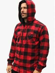 Men Coats - Red - View 8