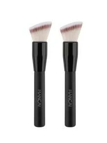 1/2/3 Pcs Foundation Brush Soft Dense Full Coverage Buffing Blending Contouring Complexion Base Corrector Primer Makeup Brush - Black - View 14