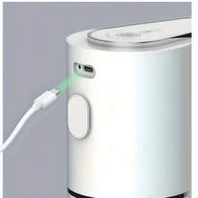 1个350毫升免接触式泡沫皂液器，USB充电式1200mAh电池，可填充化妆品按压式皂液器，电动壁挂式三速可调泡沫洗手液泵，适用于浴室、厨房和洗碗区，无需按压 - 查看 3