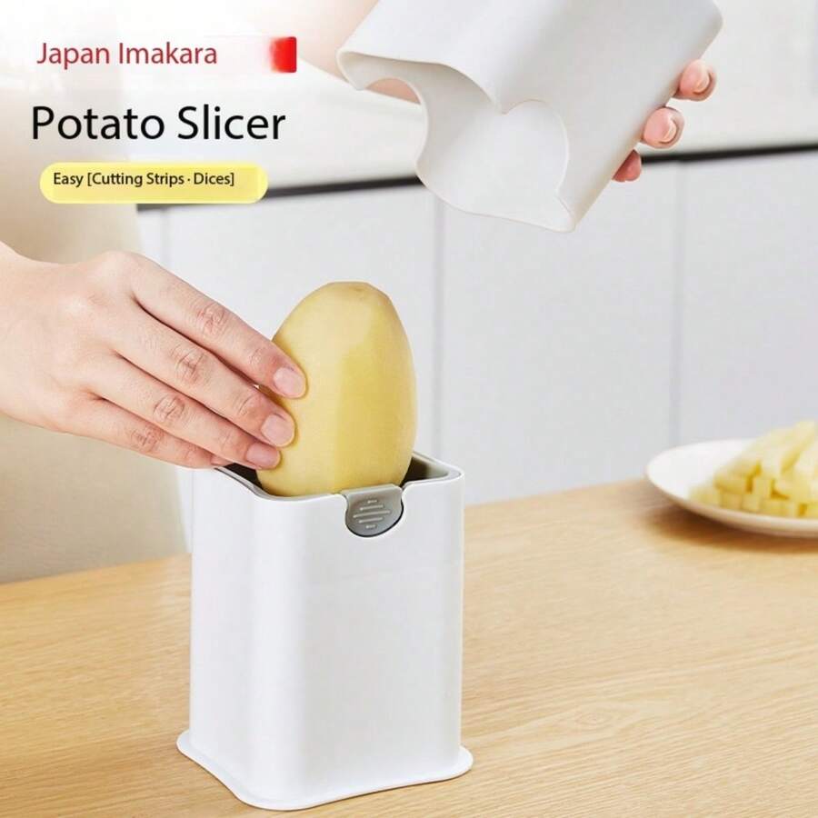 49-Slot Stainless Steel Potato Slicer And French Fry Cutter – Suitable For Home, Hotel, And Commercial Kitchens, Vegetable Slicers And Shredders. - Multicolor - View 1