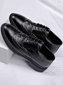 Zapatos formales para hombre,zapatos de cuero formales de alta calidad para caballero,zapatos de fiesta de estilo británico para hombre,zapatos de cuero casuales cómodos,para la vida diaria, reuniones,bodas y fiestas nocturnas - Negro - Ver 2
