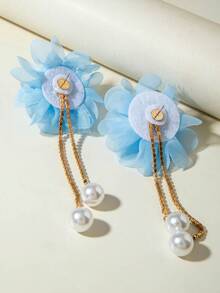 imoli 1 Paar Boho-Stil einfarbige Quasten Blumen Ohrringe, eleganter Luxus-Schmuck, perfektes Geschenk für Frauen im Strandurlaub - Verschiedenfarbig - Übersicht 7