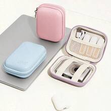 EVA Leather Earphone Case, Data Cable, Charger, USB Drive, USB Shield Hard Shell Protective Storage Box, Shock & Pressure Resistant.Candy Color PU Leather Photo Printer Storage Box, Anti-Scratch & Wear-Resistant.Compact Camera Protective Case - 淺粉色 - 查看 6
