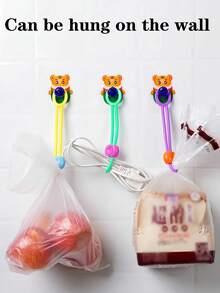3-Pack Reusable Food Sealing Clips, Colorful Plastic Bag Clips, Creative Food Preservation Clips, Suitable For Various Plastic Bags And Snack Bags, Great Gift For Mom, Kitchen Storage And Preservation Tools, Kitchen Accessories, Kitchen Necessities, Back To School Supplies - Multicolor - View 10