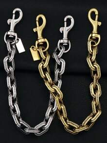 Fashion Metal One Shoulder Crossbody Bag With Chain Pendant, Small Square Women's Bag, Bag Charm, Purse Charms For Handbag, Bag Accessories, Bag Chain, Purse Extender, Key Chains Accessories For Purses - 彩色 - 查看 2