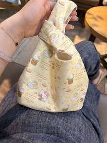可爱猫咪手腕包，猫咪手提午餐/便当盒包，大容量便携化妆包，女士必备户外收纳包 - 彩色 - 查看 10