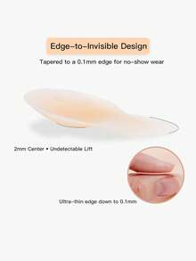 2 Pairs Women's Silicone Nipple Covers, Invisible Strapless Sticky Bra, Ultra Thin Reusable Adhesive Breast Lift Pasties For Backless Dresses - Multicolor - View 4