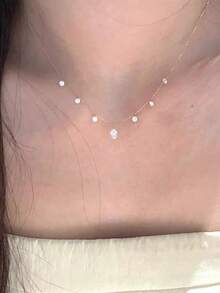 1 mặt dây chuyền hình giọt nước đính đá Zirconia, dây chuyền dài bằng bạc nguyên chất S925 có tua rua, hình chữ Y hình học, đơn giản và thanh lịch, phù hợp cho phụ nữ đeo hàng ngày và đi làm, thích hợp làm quà tặng. - Vàng - Xem 2