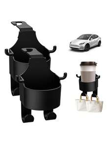 2026 New 3-In-1 Multifunctional Car Seat Back Hanger, Cup Holder Applicable To Universal Vehicles, Upgraded Seat Back Cup Holder Hook - Three-in-one Storage - View 2